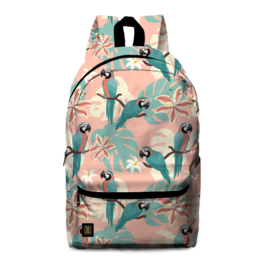 Sac à Dos | Collection Floral | Perroquets Pastel