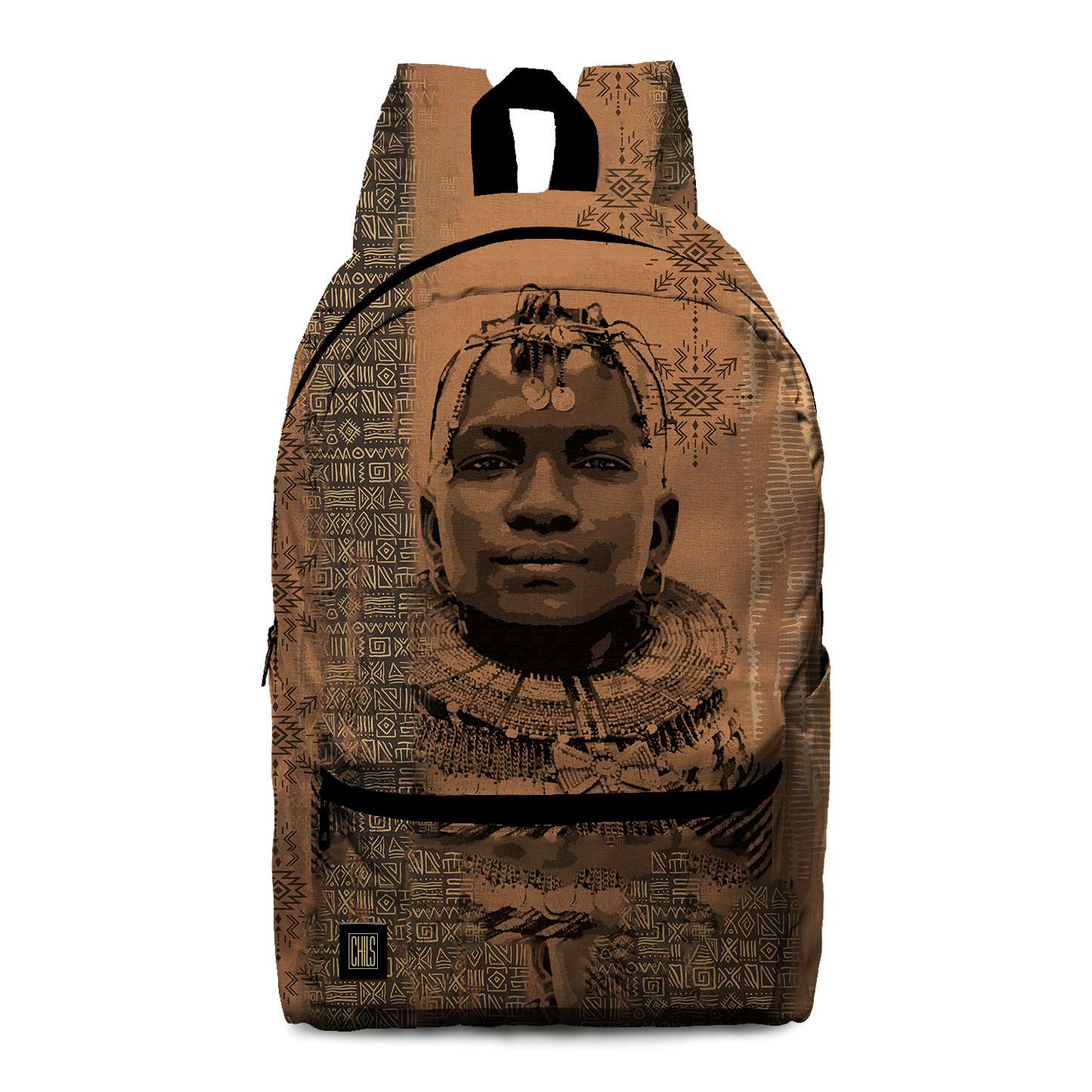 Sac à Dos | Collection African Ethnic | Noble Guerrier – Sépia