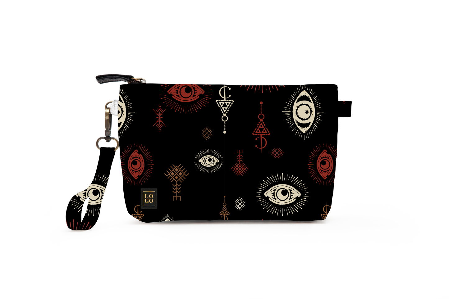Trousse Vanity | Collection Berbère | Ayn El Qamar – Noir & Rouge