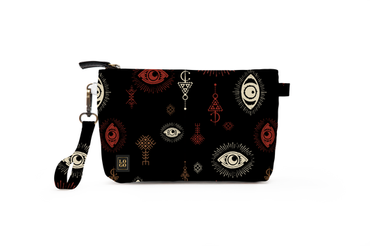 Trousse Vanity | Collection Berbère | Ayn El Qamar – Noir & Rouge