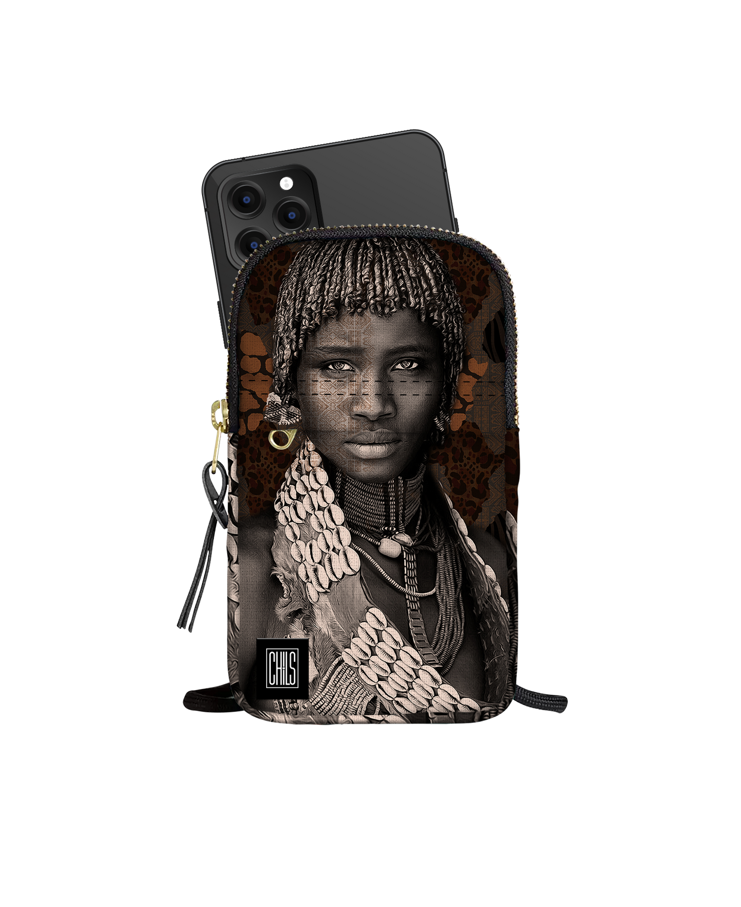 Porte Téléphone | Collection African Ethnic | La Reine Peule – Profil
