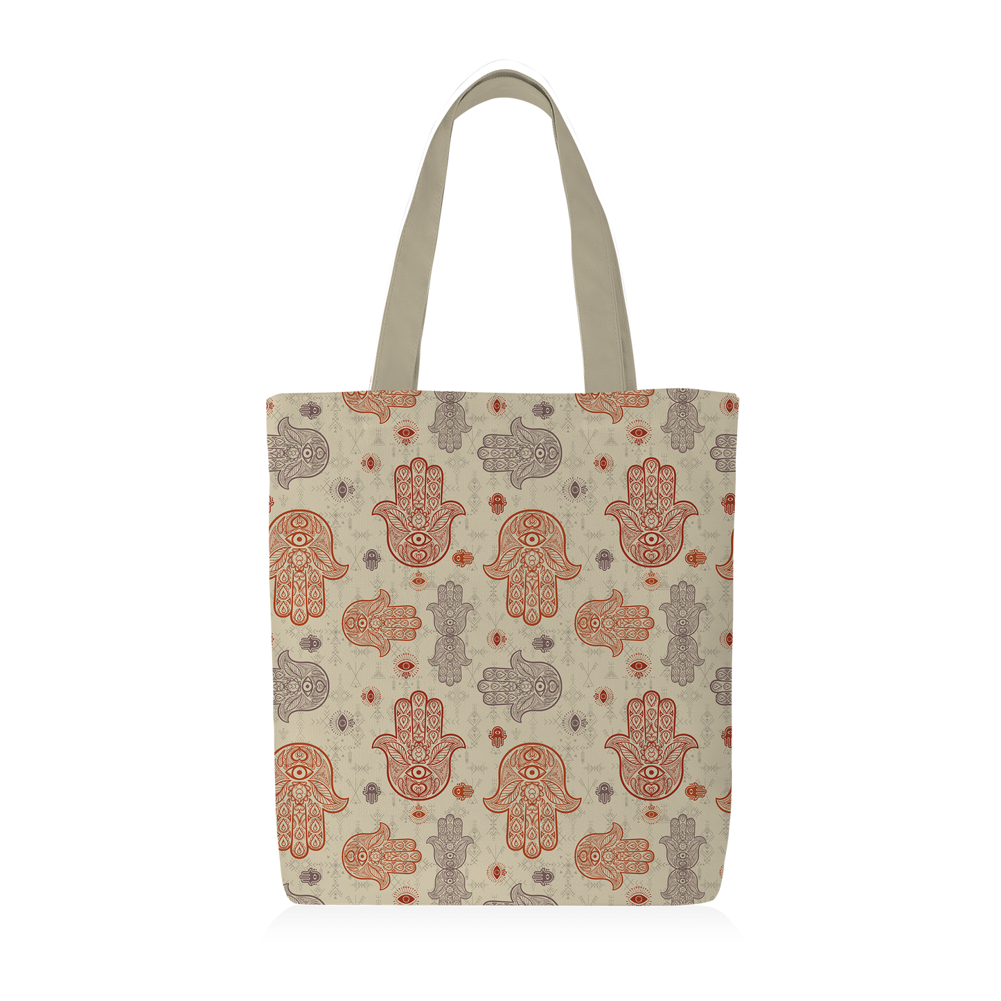 Tote Bag | Collection Berbère | Khmissa – Ombre Sacrée – Rouge & Lavande