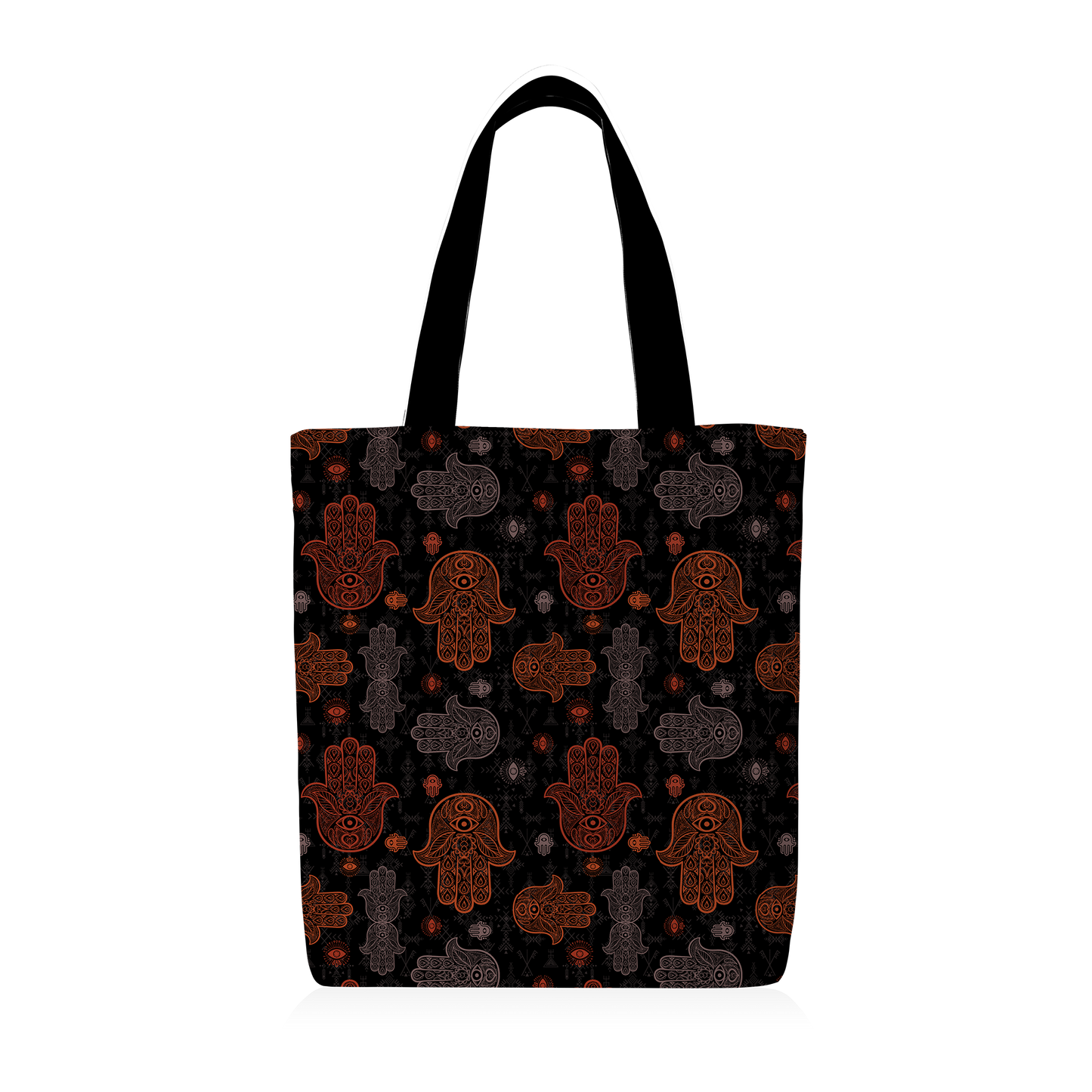 Tote Bag | Collection Berbère | Khmissa – Ombre Sacrée – Rouge & Gris