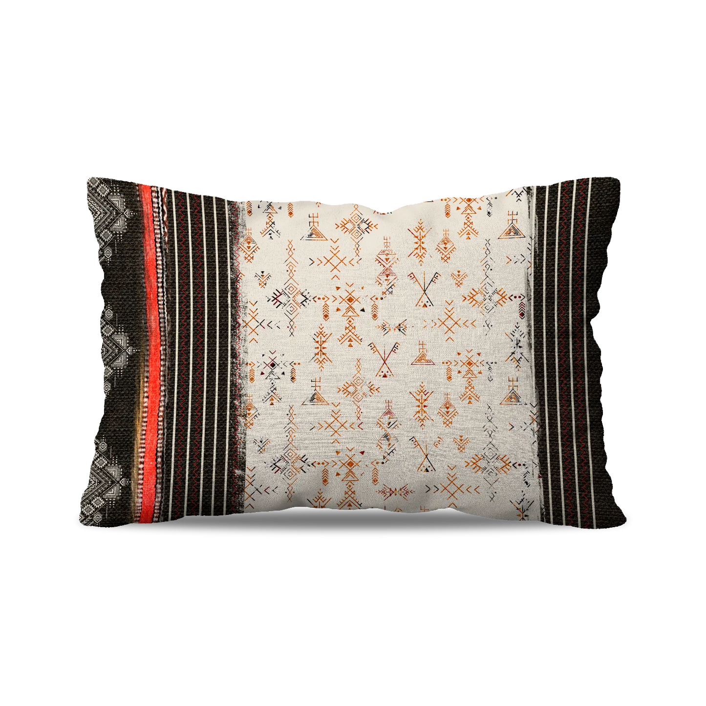 Coussin | Collection Berbère | Tatouages Ancestraux – Lignes Verticales