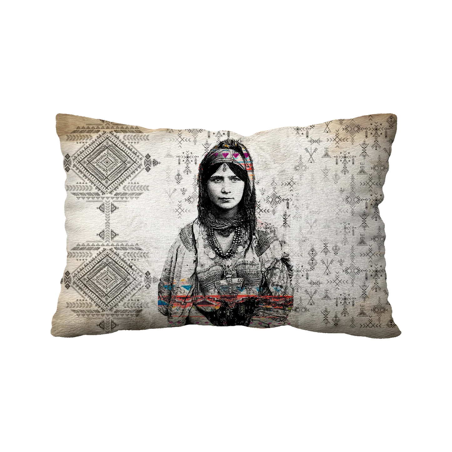 Coussin | Collection Berbère | Azilal – Frise Colorée