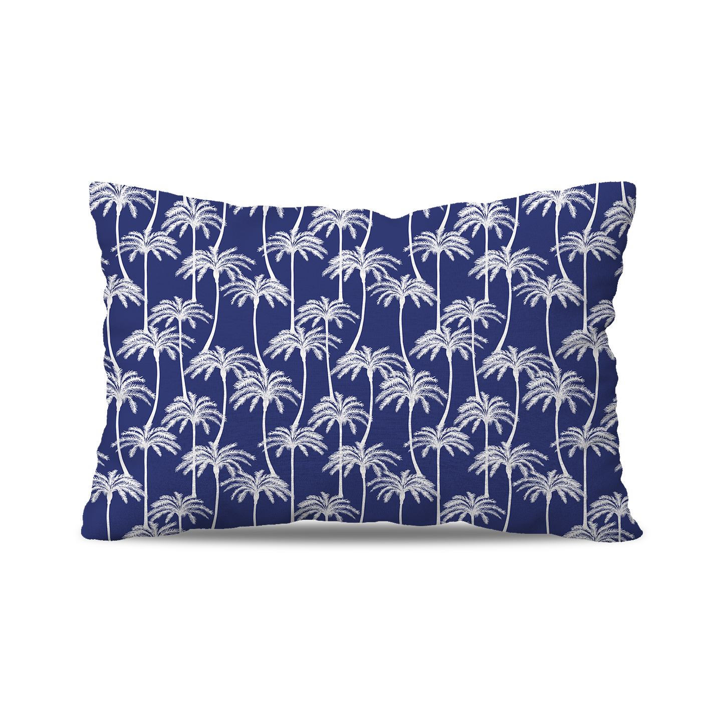 Coussin | Collection Summer Contrast | Palmiers Blancs - Fond Bleu