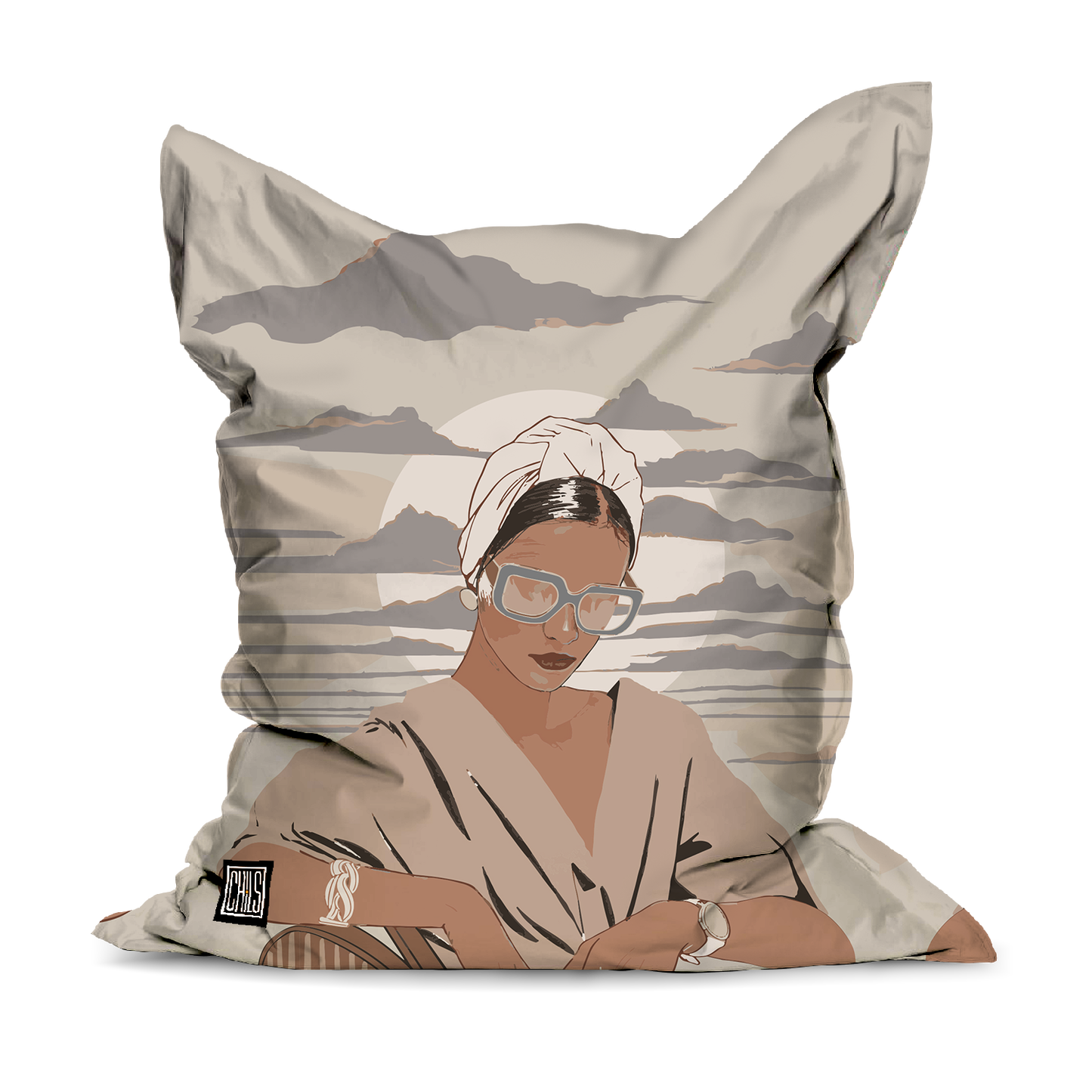 Pouf Géant | Collection Muted Tones | Élégance Rétro