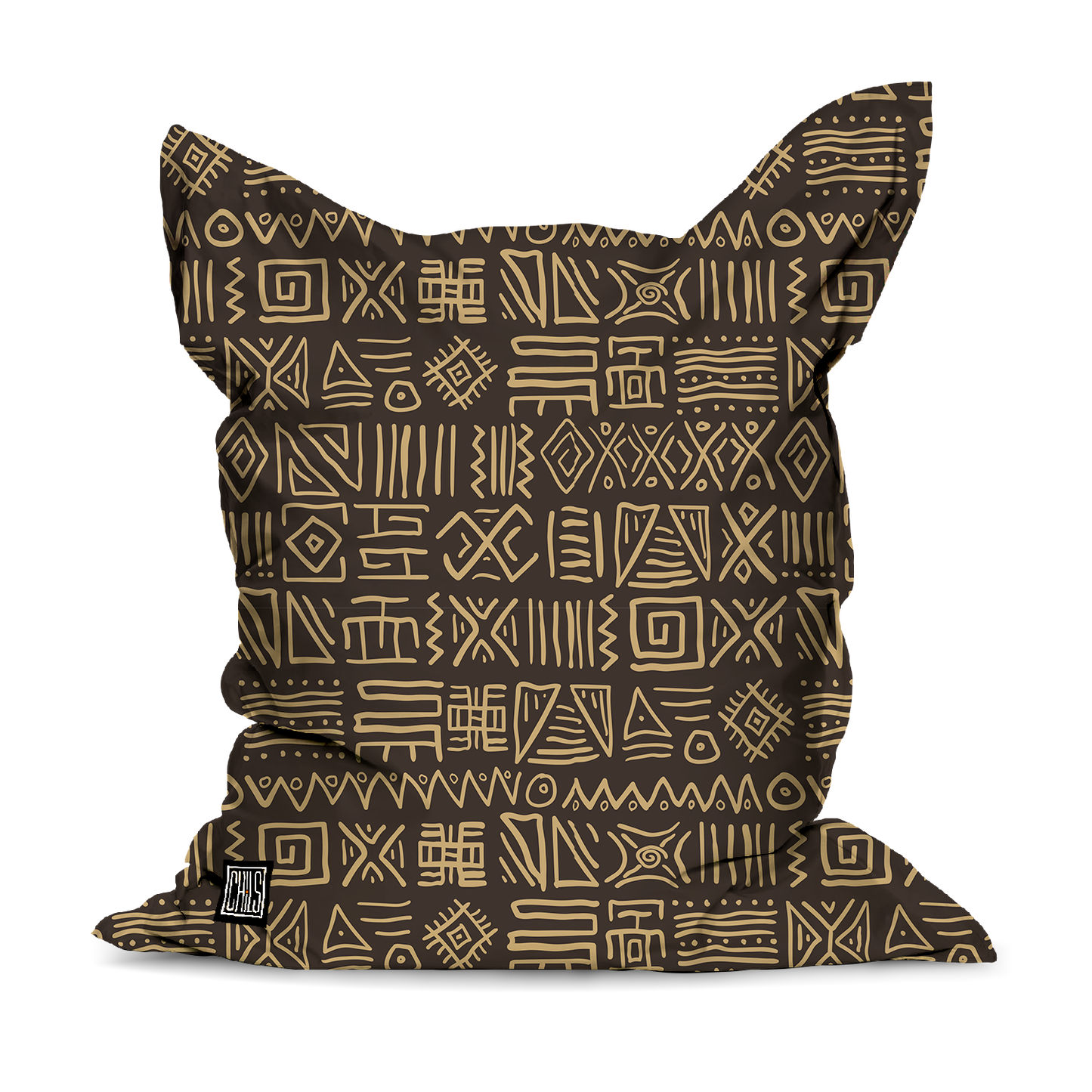 Pouf Géant | Collection African Ethnic | Bogolan Bicolore