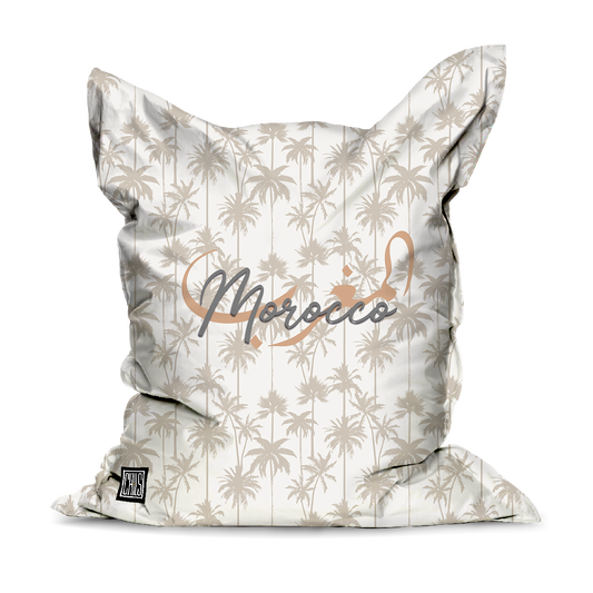 Pouf Géant | Collection Muted Tones | Palmiers Beige – Maroc / Morocco / المغرب