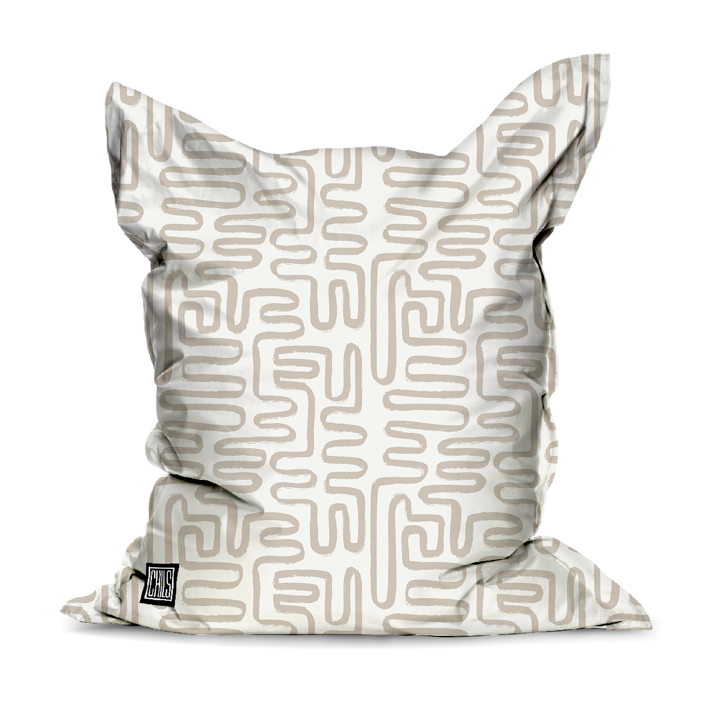 Pouf Géant | Collection Muted Tones | Lignes Abstraites