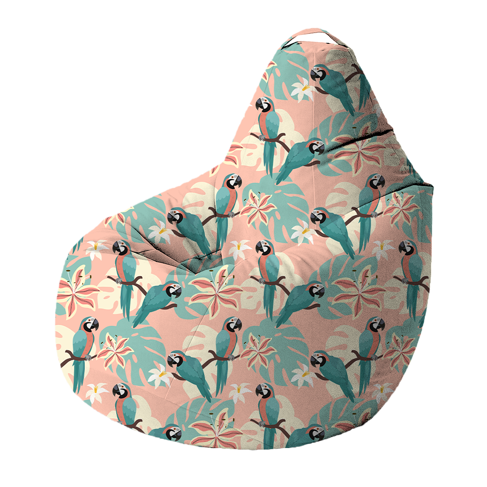 Bean Bag | Collection Floral | Perroquets Pastel