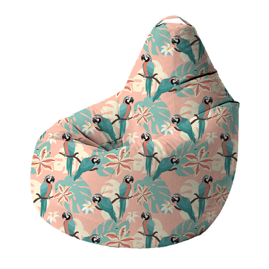 Bean Bag | Collection Floral | Perroquets Pastel