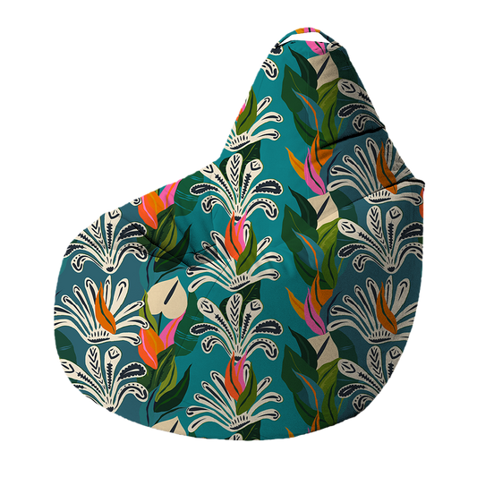 Bean Bag | Collection Floral | Jardin Tropical Stylisé