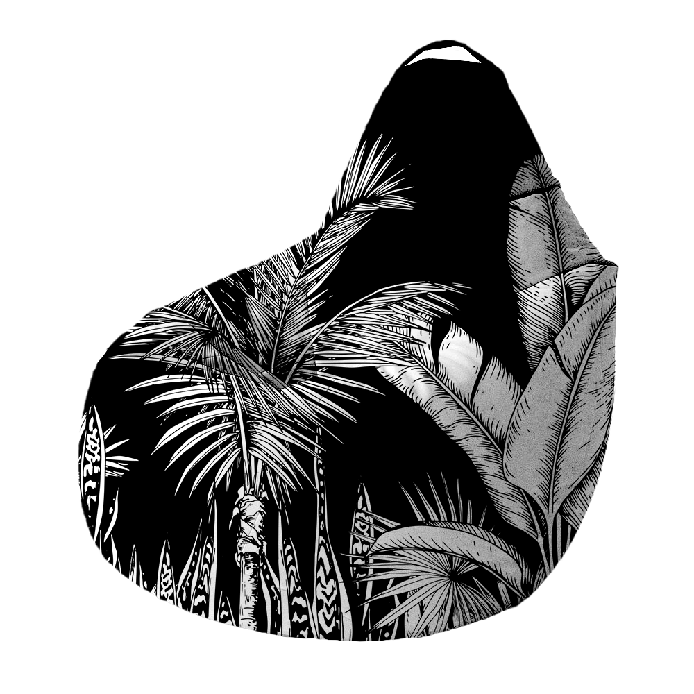 Bean Bag | Collection Tropical Ethnic | Tropiques Luxuriantes – Noir Intense