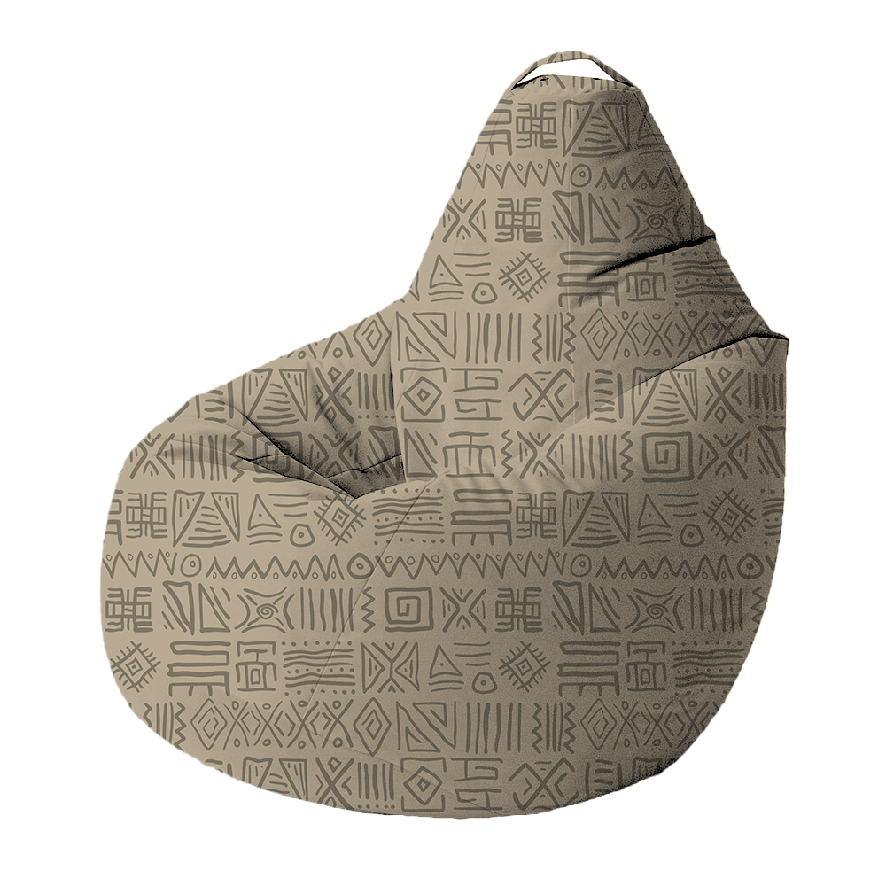 Bean Bag | Collection African Ethnic | Bogolan Beige