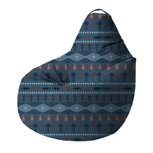 Bean Bag | Collection Berbère | Amulette Berbère – Bleu & Harmonie