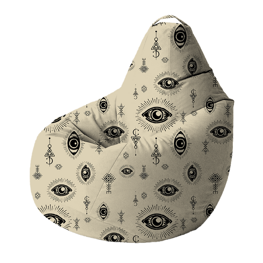 Bean Bag | Collection Berbère | Ayn El Qamar – Noir & Beige