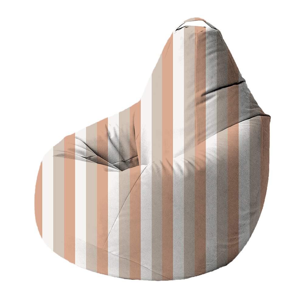 Bean Bag | Collection Muted Tones | Lignes Verticales Terracotta