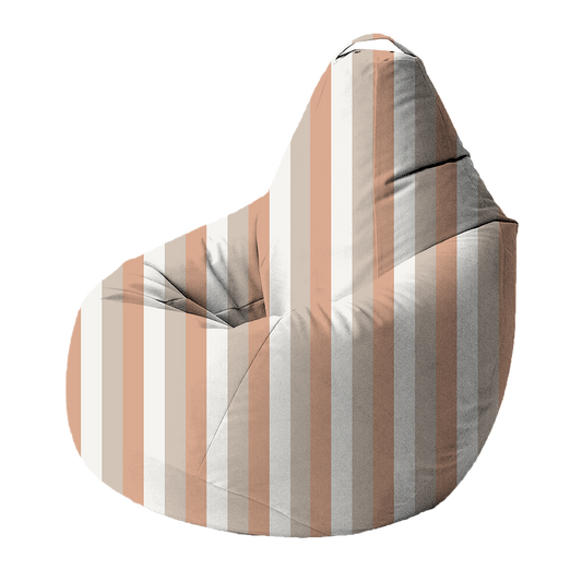 Bean Bag | Collection Muted Tones | Lignes Verticales Terracotta