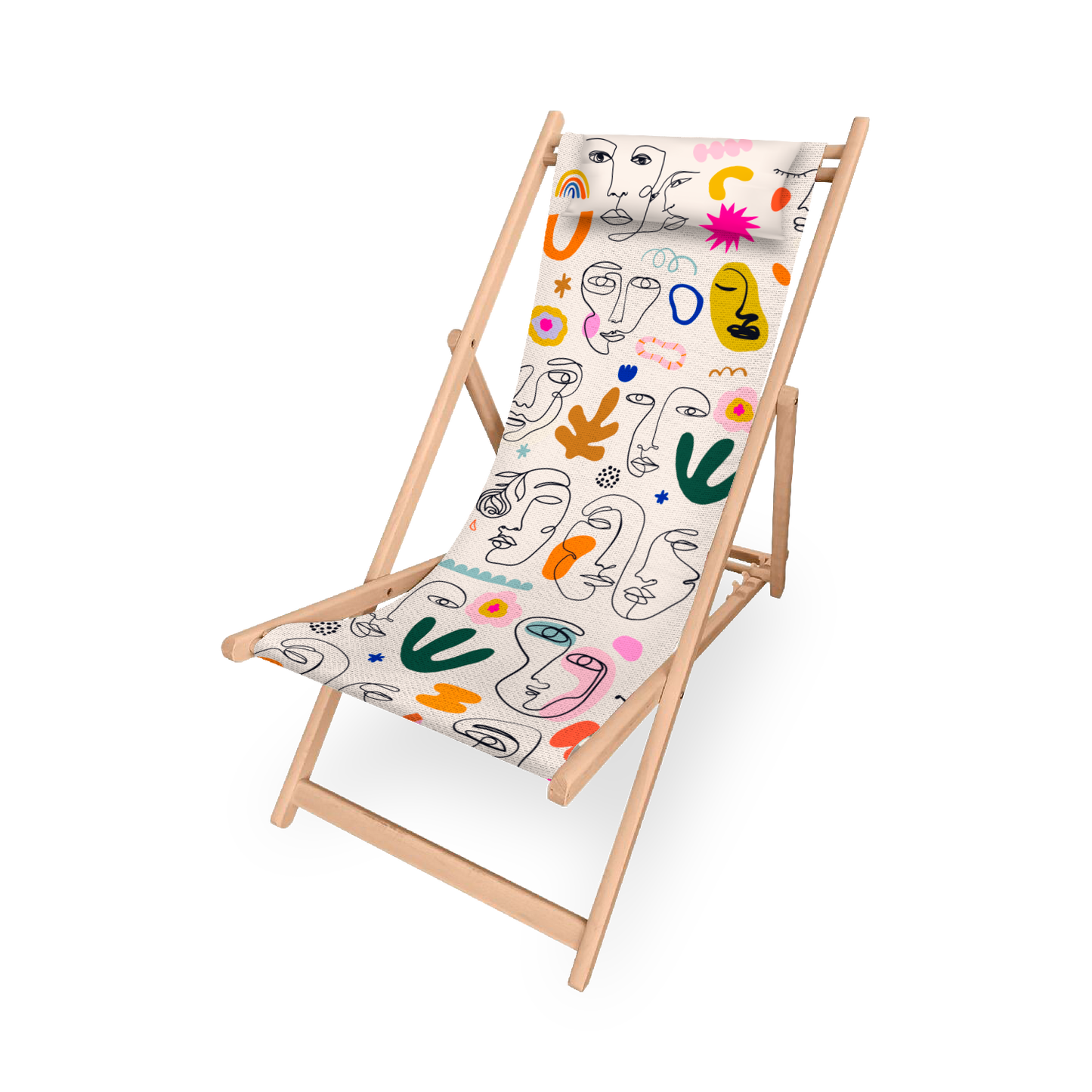 Chilienne | Collection One Line | Portraits en Couleurs – Fond Blanc Cassé