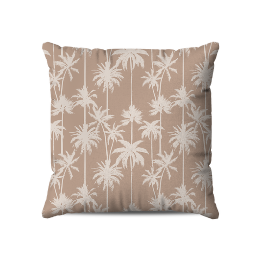 Coussin | Collection Muted Tones | Palmiers Blancs – Terracotta