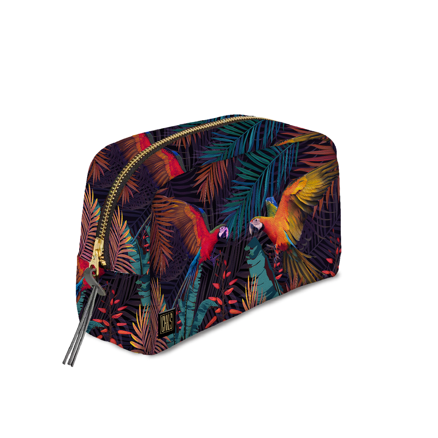 Trousse Classique | Collection Floral | Perroquets Envolés