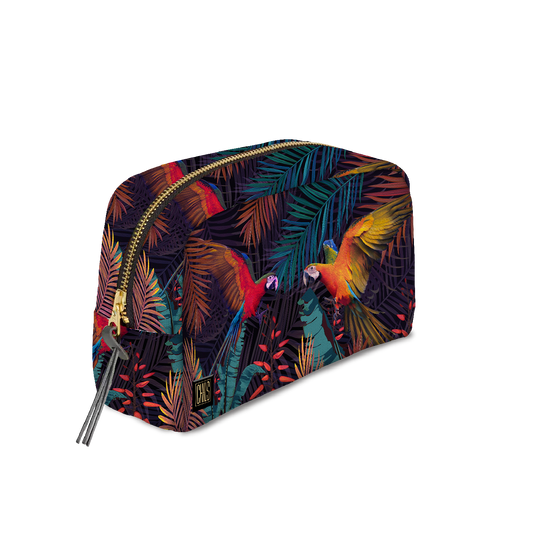Trousse Classique | Collection Floral | Perroquets Envolés