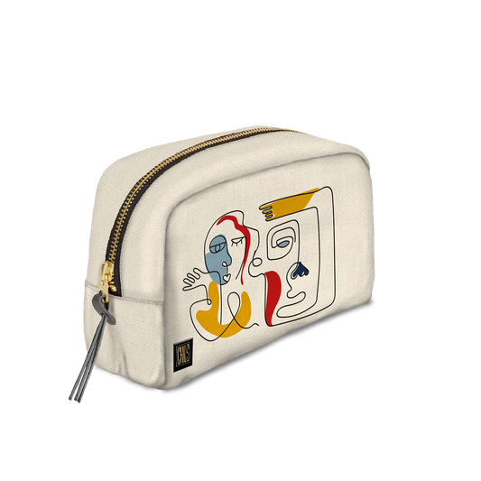 Trousse Classique | Collection One Line | Visages Duo – Fond Beige