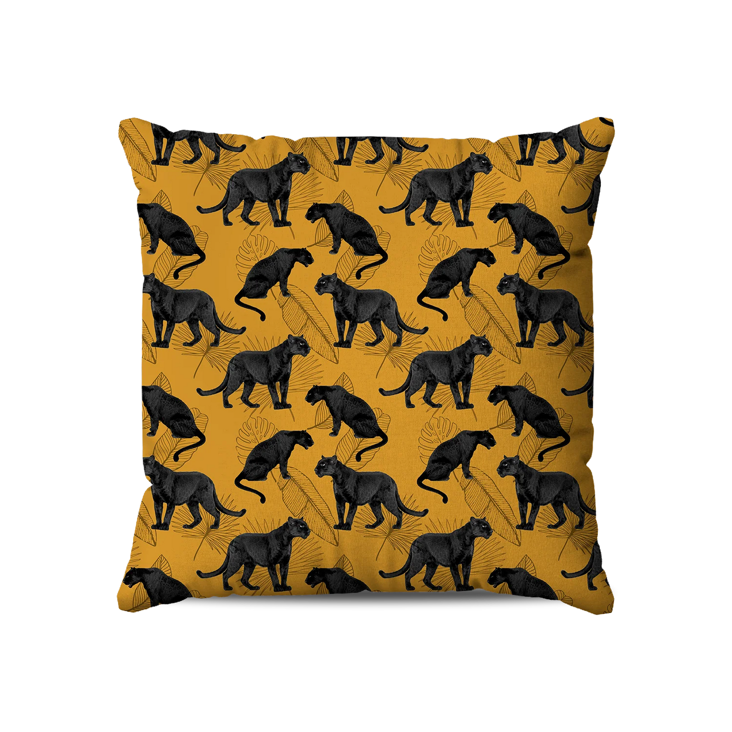 Coussin | Collection Jungle Savane | Panthères et Palmes
