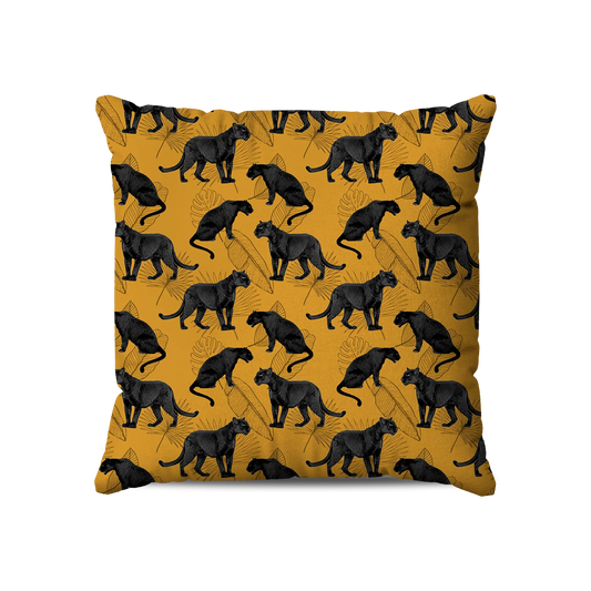 Coussin | Collection Jungle Savane | Panthères et Palmes