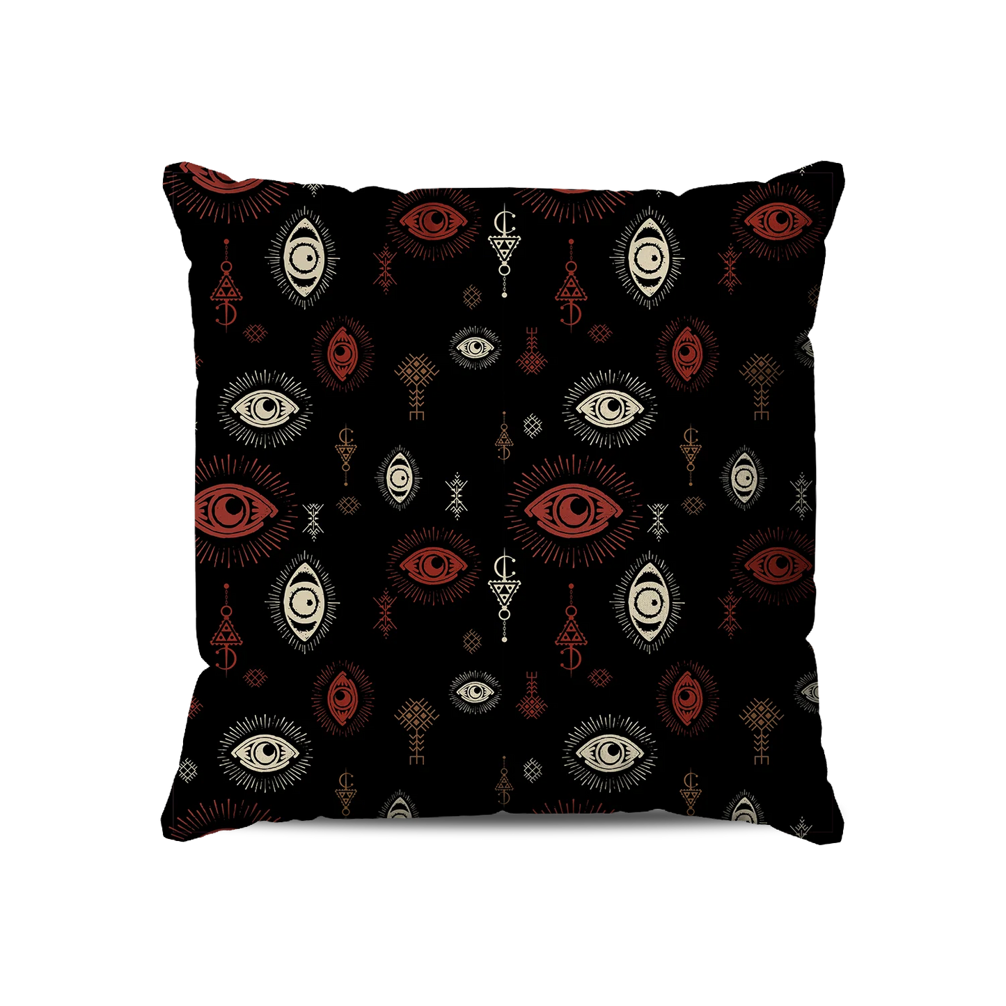 Coussin | Collection Berbère | Ayn El Qamar – Noir & Rouge