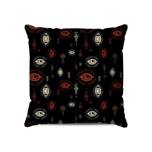 Coussin | Collection Berbère | Ayn El Qamar – Noir & Rouge