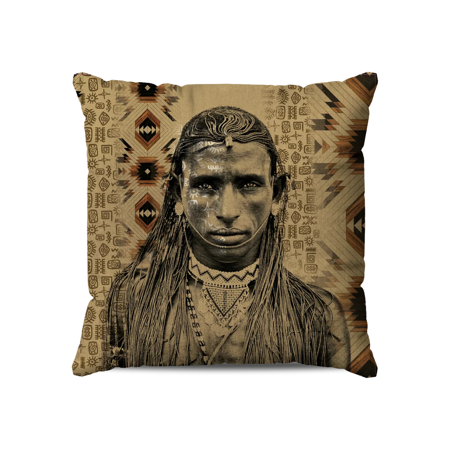 Coussin| Collection African Ethnic |  Guerrier des Savanes
