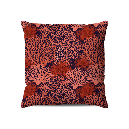 Coussin | Collection Aquarium | Coraux Écarlates