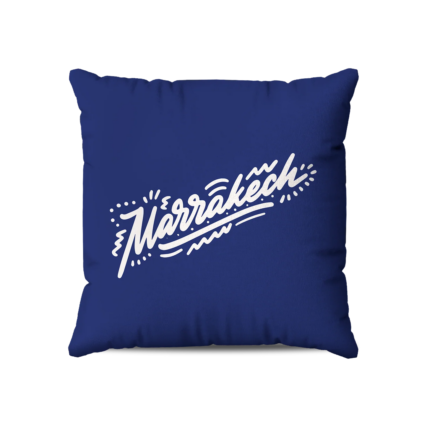 Coussin | Collection Summer Contrast | Marrakech Script – Bleu Royal