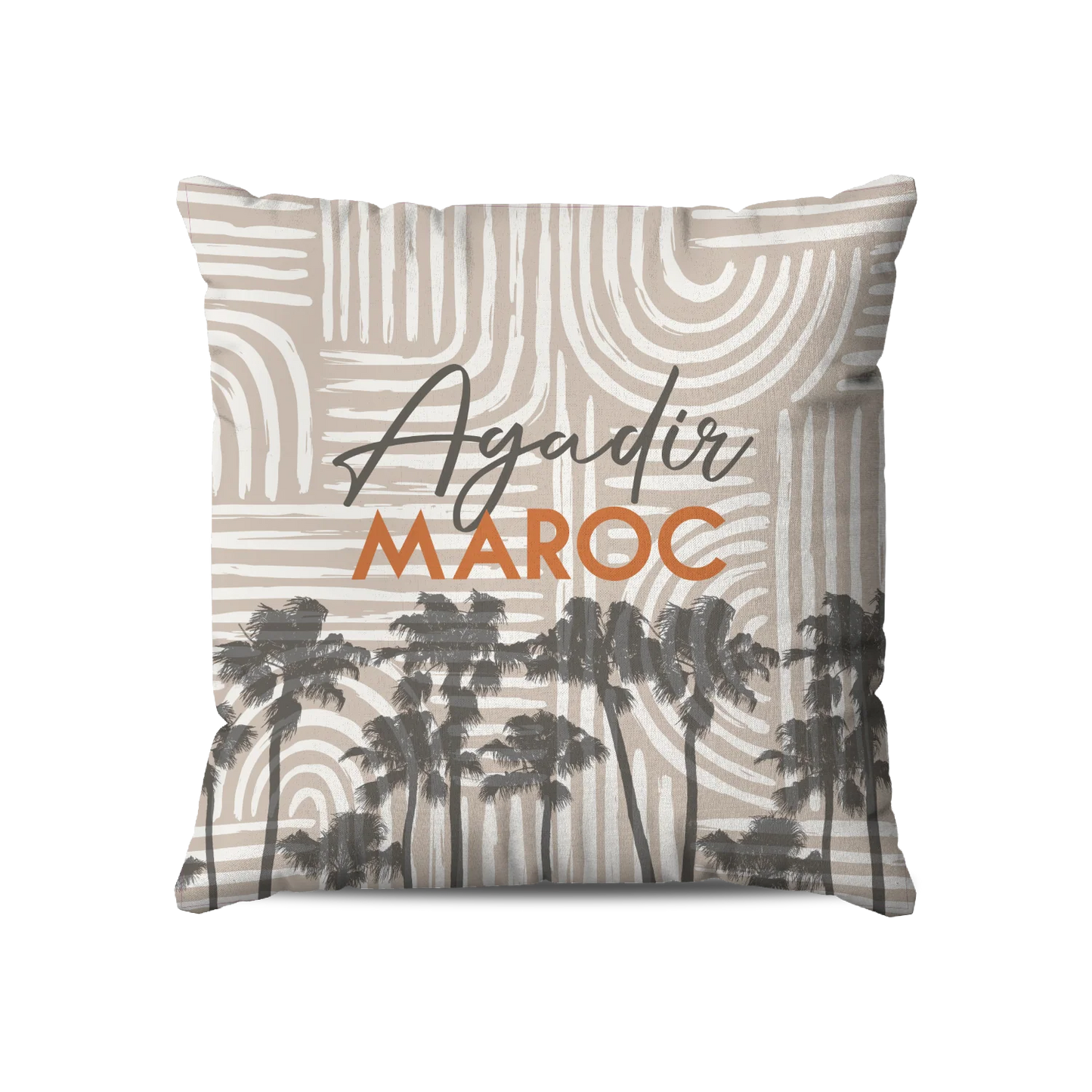 Coussin | Collection Muted Tones | Courbes Subtiles – Agadir