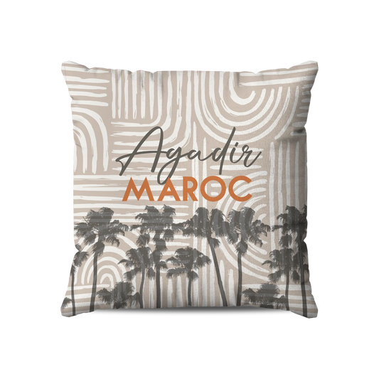 Coussin | Collection Muted Tones | Courbes Subtiles – Agadir