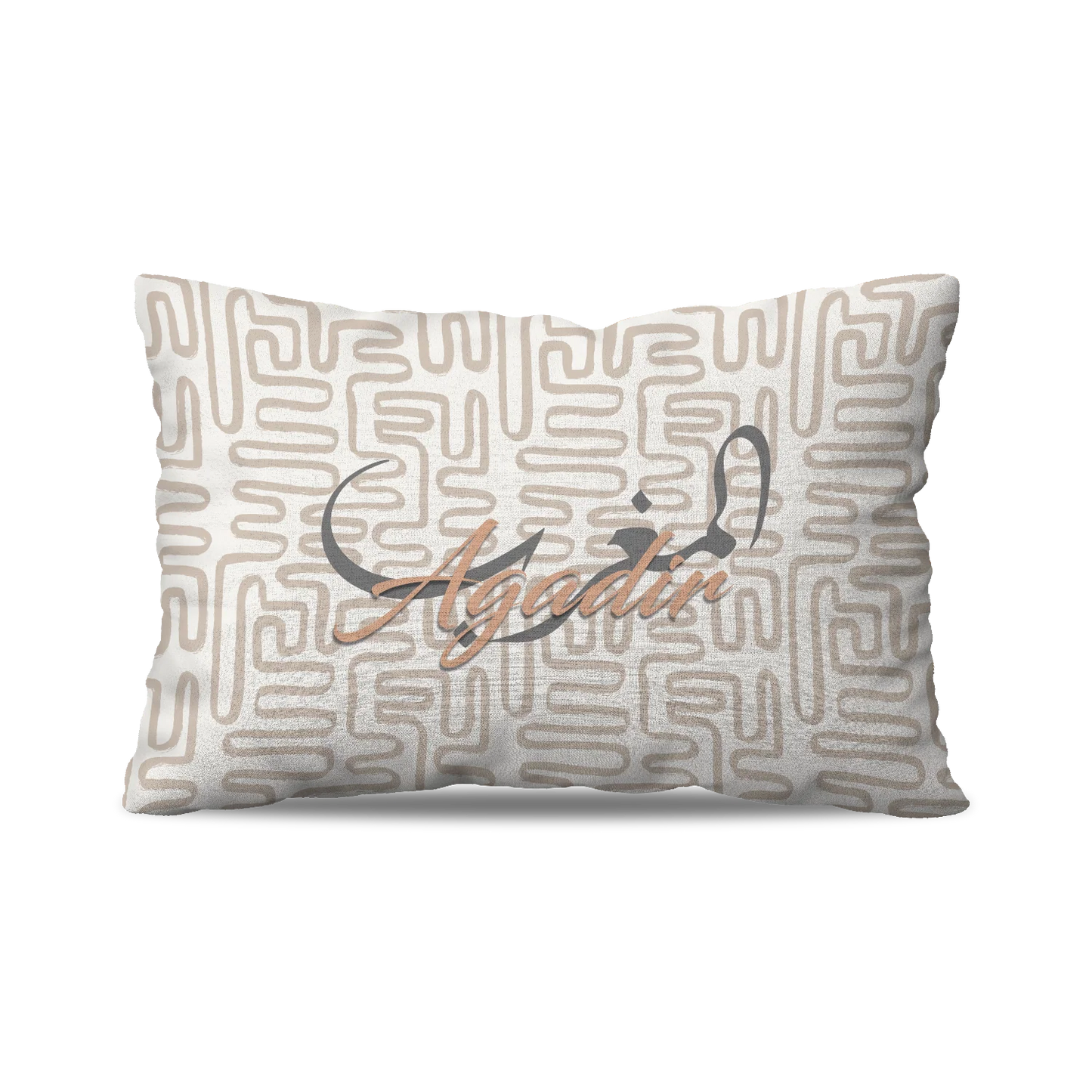 Coussin | Collection Muted Tones | Lignes Abstraites – Almaghrib Agadir