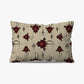 Coussin | Collection Berbère | Talismans Nomades – Rouge & Noir sur Fond Beige