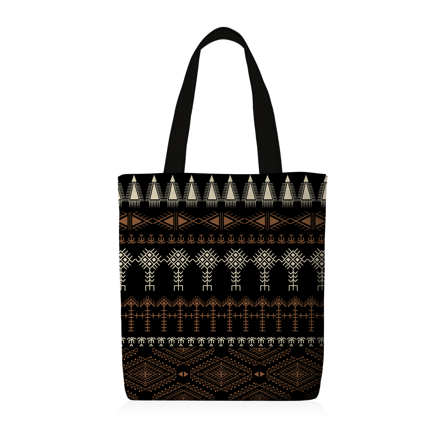 Tote Bag | Collection Berbère | Amulette Berbère – Corail fond noir