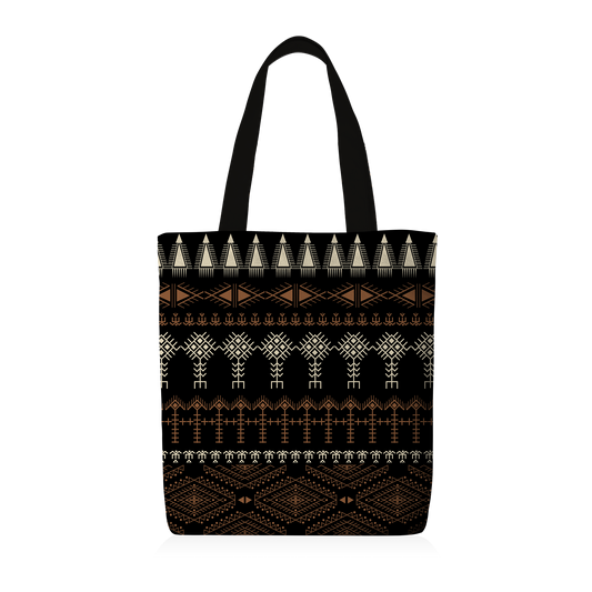Tote Bag | Collection Berbère | Amulette Berbère – Corail fond noir