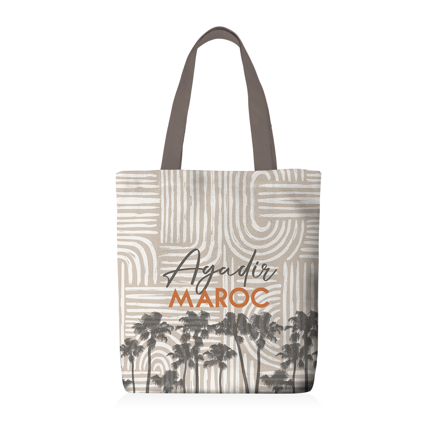 Tote Bag | Collection Muted Tones | Courbes Subtiles – Agadir