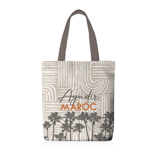 Tote Bag | Collection Muted Tones | Courbes Subtiles – Agadir