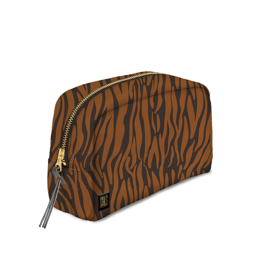 Trousse Classique | Collection African Ethnic | Zèbre Graphique – Tons Marron