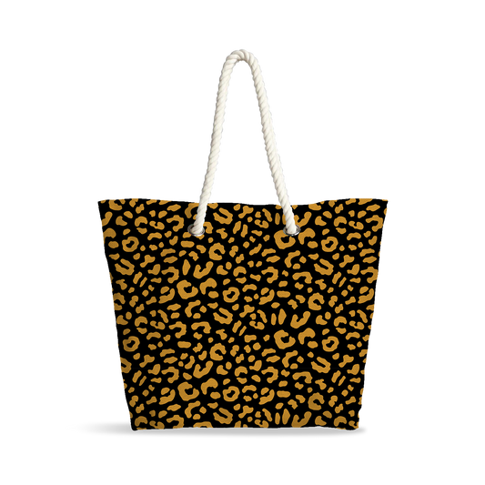 Sac Cabas | Collection Jungle Savane | Léopard Inversé