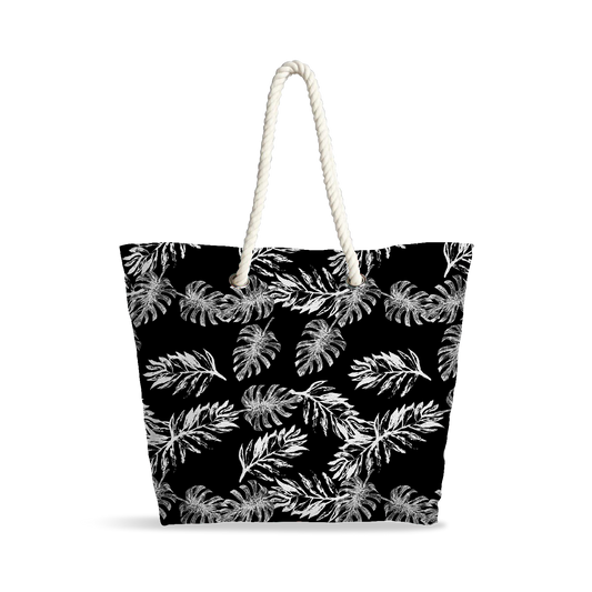 Sac Cabas | Collection Tropical Ethnic | Noir Exotique