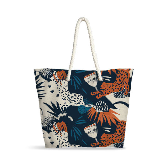Sac Cabas | Collection Floral | Félins Tropicaux