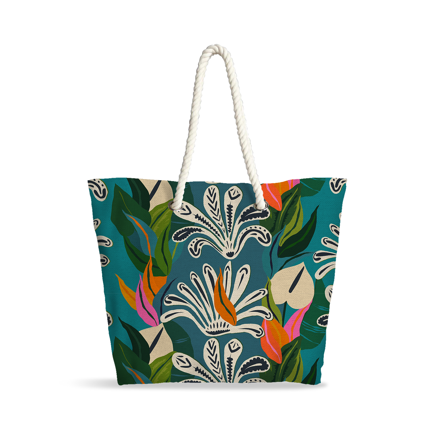 Sac Cabas | Collection Floral | Jardin Tropical Stylisé