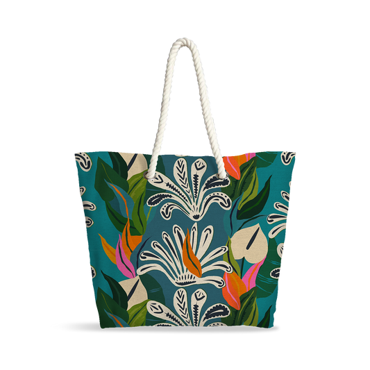 Sac Cabas | Collection Floral | Jardin Tropical Stylisé