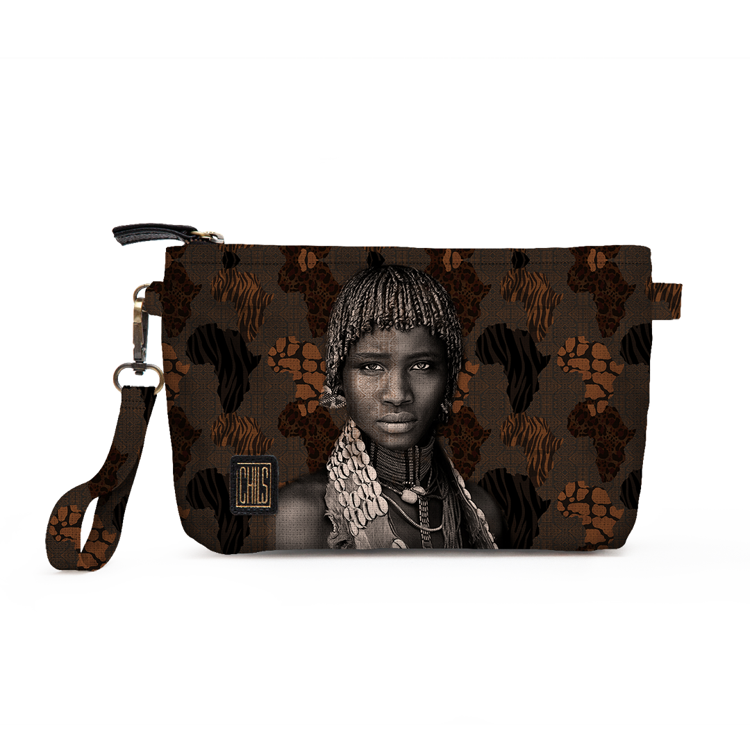 Trousse Vanity | Collection African Ethnic | La Reine Peule – Profil